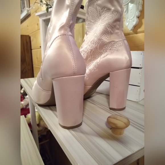 Pink Satin Cupid Boots - Picture 16 of 16